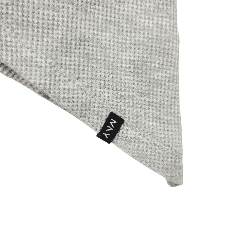 Marc New York Thermal Waffle Knit Draped Cowl Neck Tunic in Light Grey Size S - Picture 7 of 9